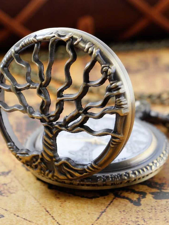 Ρολόι Τσέπης Δέντρο Ζωής Χρυσή Απόχρωση Tree Life Pocket Watch In Gold Tone Molfs Ρολόι Τσέπης Δέντρο Ζωής Χρυσή Απόχρωση Tree Life Pocket Watch In Gold Tone Molfs