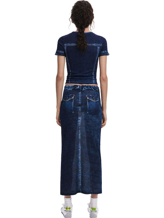 Shakespeare Skirt Azul Retro