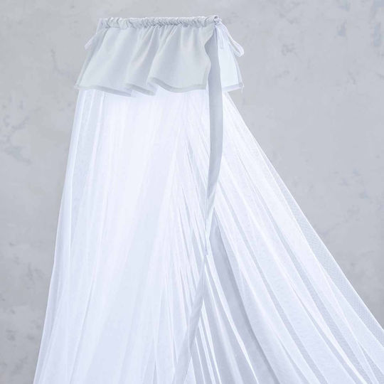 Nima Κουνουπιέρα Κούνιας Nappy από Τούλι Γκρι 200x600x600εκ.