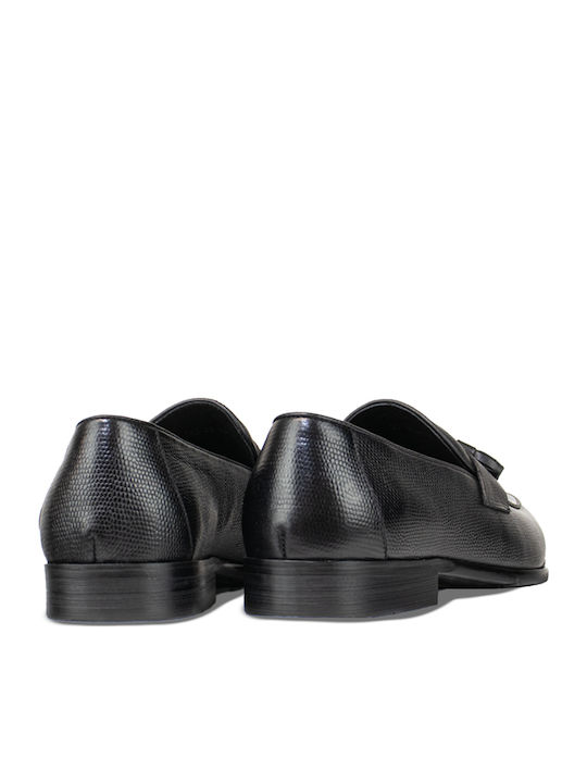 Δερμάτινα Ανδρικά Loafers σε Μαύρο Χρώμα