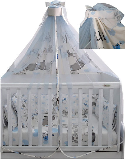 Beboulino Κουνουπιέρα Κούνιας You & Me από Τούλι Μπλε 150x450εκ.