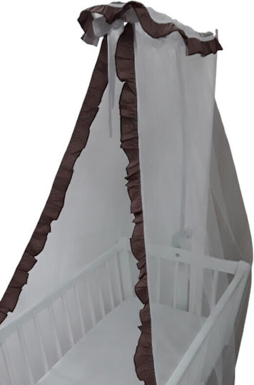 Beboulino Baby Mosquito Net for Crib Made of Brown Tulle 100x250x250cm