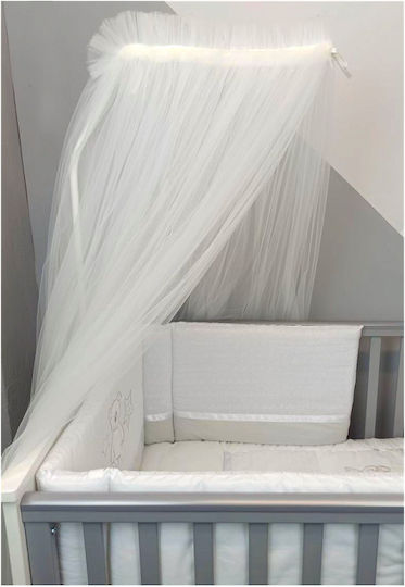 Baby Star Crib Mosquito Net White