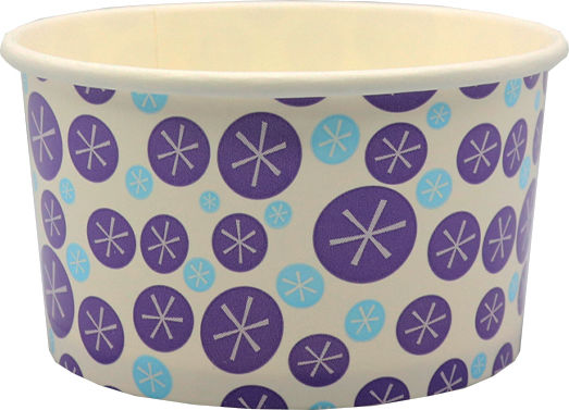 Set of 50 Paper Ice Cream Cups with 237ml Capacity