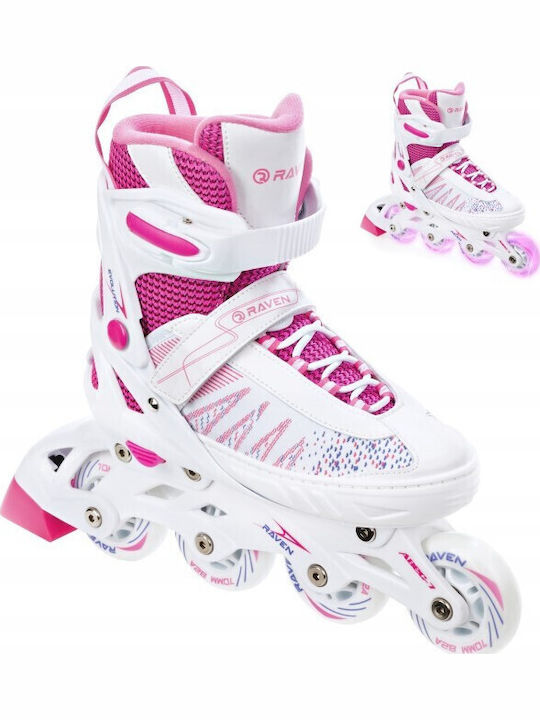 Raven Inline Αυξομειούμενα Rollers Ροζ Παιδικά