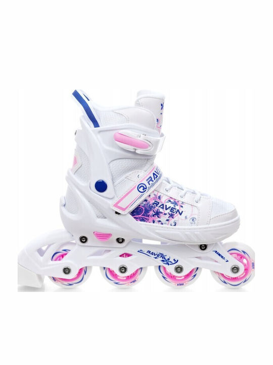 Raven Inline Αυξομειούμενα Rollers Λευκά Παιδικά