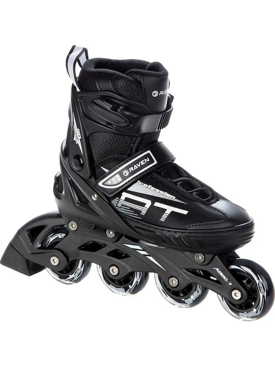 Raven Inline Αυξομειούμενα Rollers Μαύρα Παιδικά