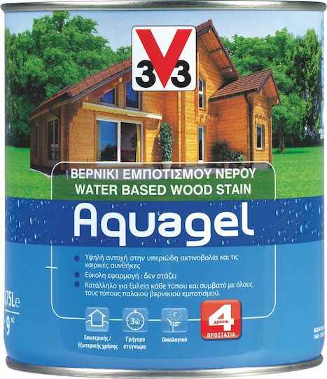 V33 Aquagel Woodstain Пропитка за Вода Орегон Сатен 750мл