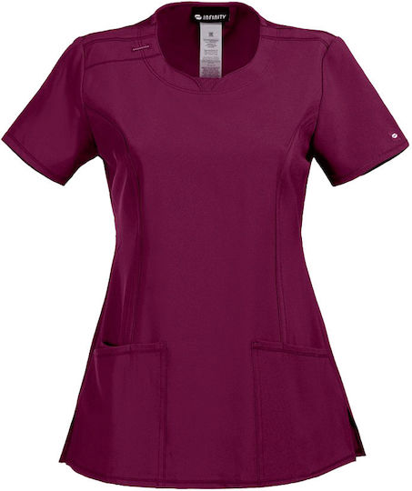 Cherokee CKE2624A Women's Burgundy Medical Blouse