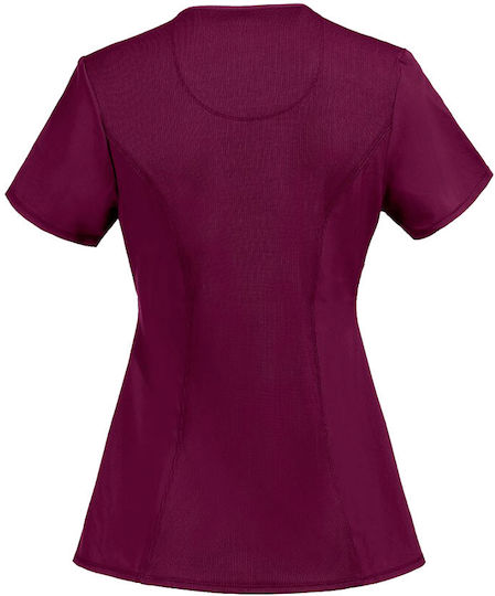Cherokee CKE2624A Women's Burgundy Medical Blouse