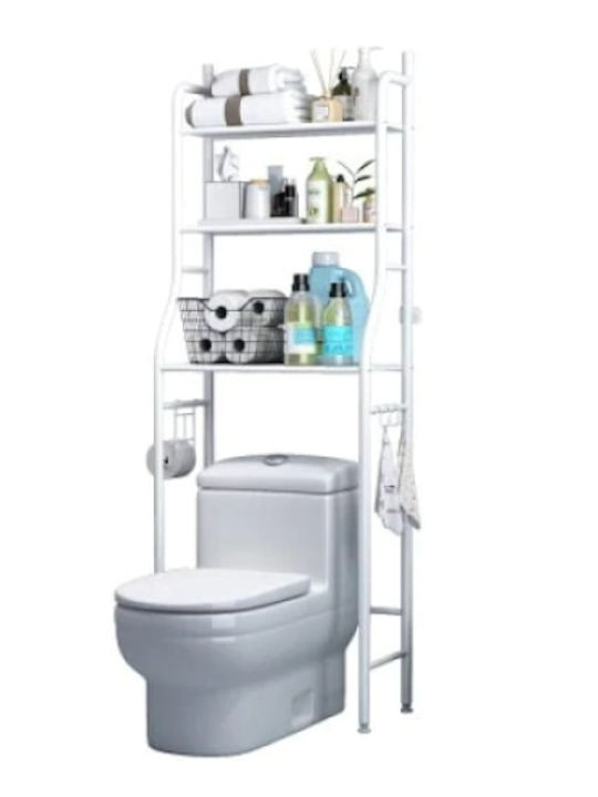 Rafturi de baie Raft Baie Metal 160x47x25cm Albă