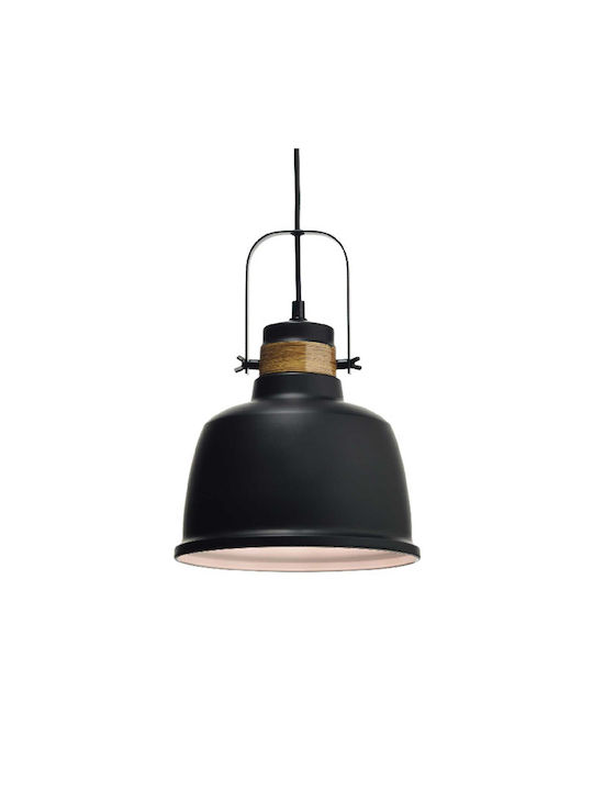 Aca Hängelampe Schwarz Glocke mit Fassung E27
