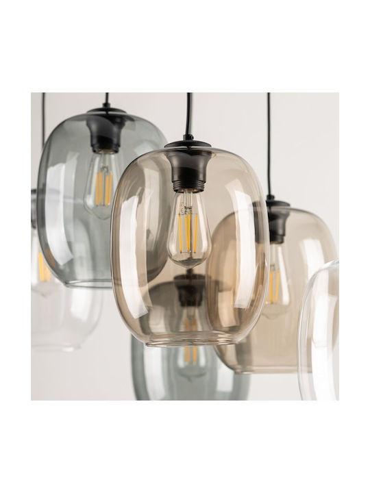 TK Lighting Pendant Light Multicolour for 6 Bulbs E27 70x130x40cm
