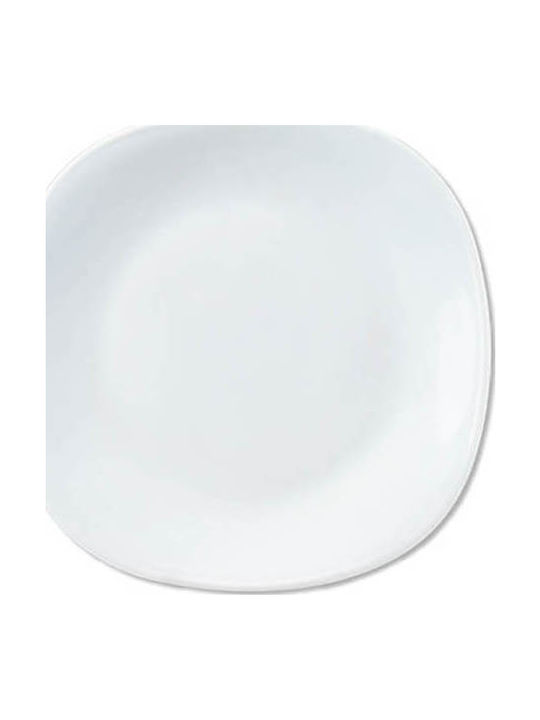 TnS Opal Πιάτο Γλυκού Τετράγωνο Λευκό 21.5x8.5cm