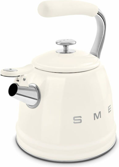 Smeg Teekanne Rostfreier Stahl Weiß 2300ml