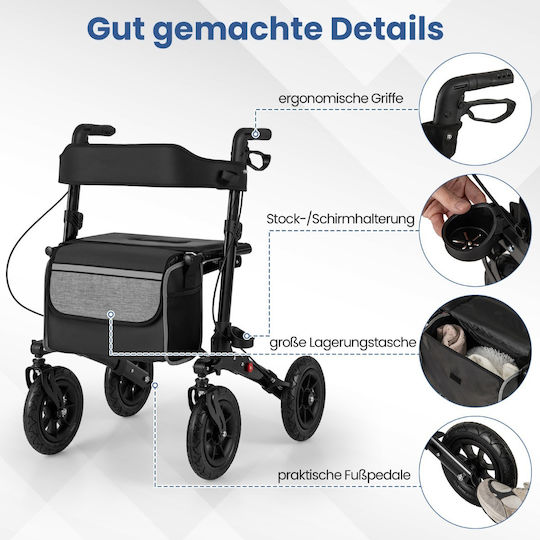 Costway Klappbarer Gehhelfer aus Aluminium