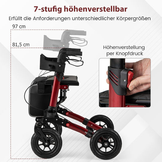 Costway Foldable Aluminum Walker