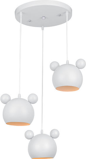 Elmark Mickey Kronleuchter Kinderdeckenleuchte Deckenleuchte 40W mit Fassung E27 White