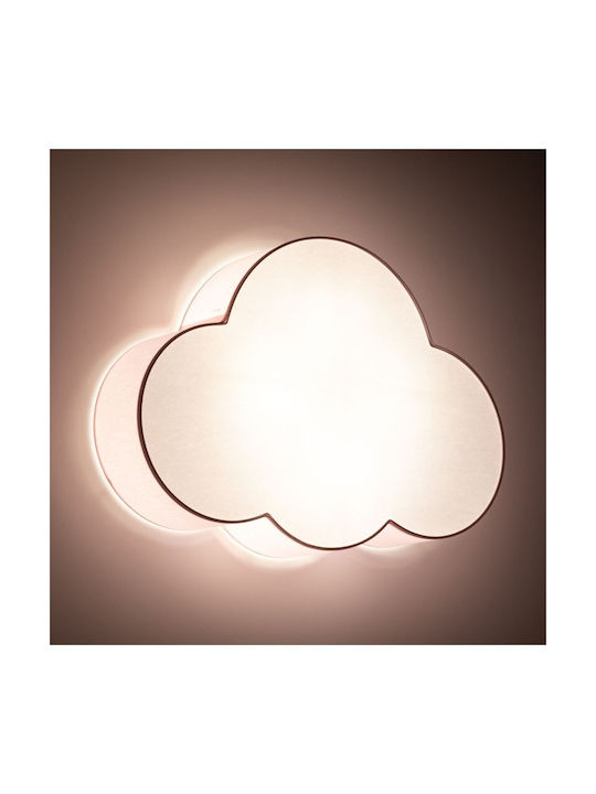 TK Lighting Μονόφωτο Παιδικό Φωτιστικό Πλαφονιέρα από Μέταλλο 15W με Υποδοχή E27 Ροζ