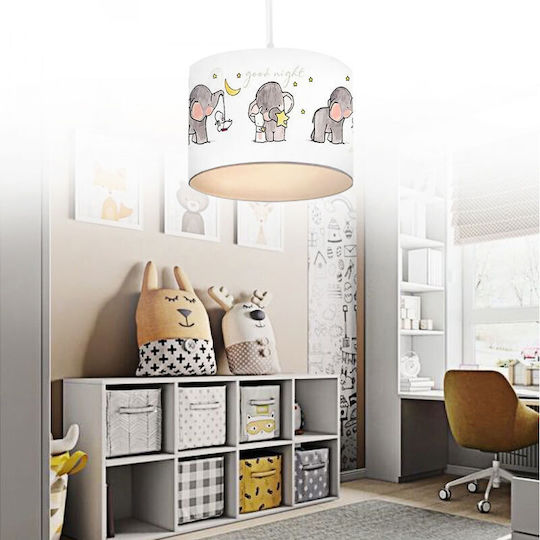 HomeMarkt Elephant Einfaches Licht Kinderdeckenleuchte Deckenleuchte 60W Weiß 24x22cm