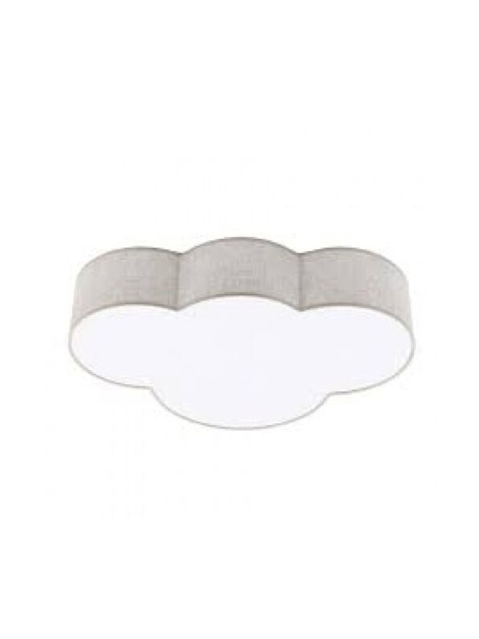 TK Lighting Cloud O singură lumină Lumină de tavan pentru copii Lampă de tavan 15W cu suport pentru bec E27 Alb