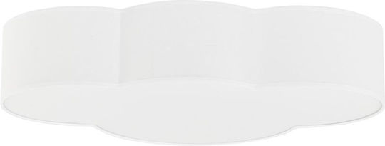 TK Lighting Cloud Kronleuchter Kinderdeckenleuchte Deckenleuchte montieren 15W mit Fassung E27 Weiß 13cm