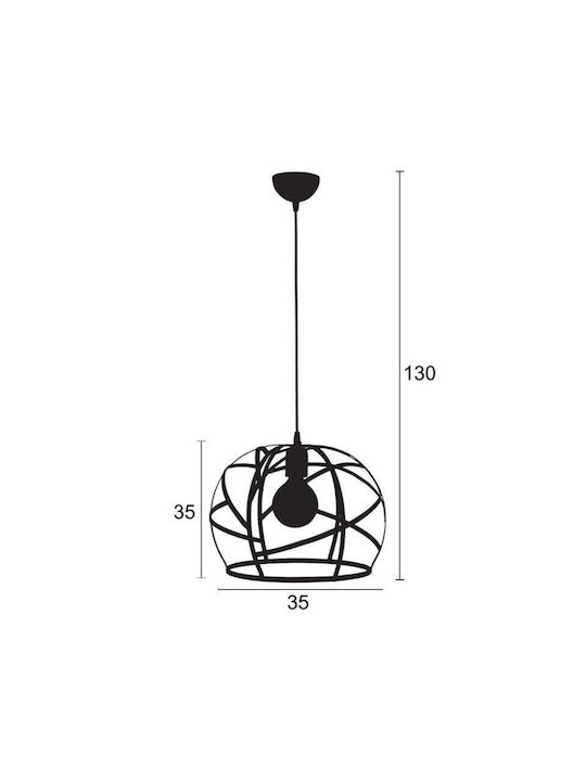 ArkoLight Kids Metallic Single Ceiling Light E27 Pink 60W 35x31cm