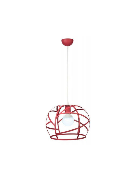 ArkoLight Kids Metallic Single Ceiling Light E27 Pink 60W 35x31cm