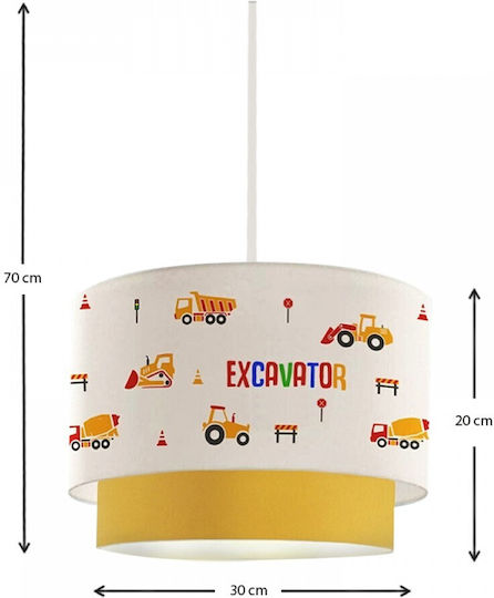 Homeplus Einfaches Licht Kinderdeckenleuchte Deckenleuchte mit Fassung E27 Gelb 30x21cm