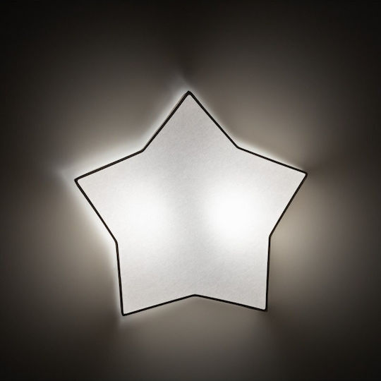 TK Lighting Einfaches Licht Kinderdeckenleuchte Deckenleuchte montieren 15W mit Fassung E27 Weiß 43cm