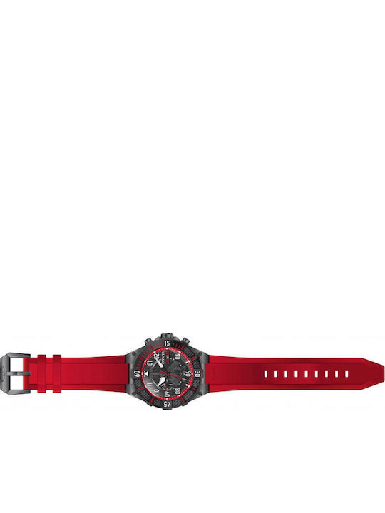 Invicta Aviator Ceas Bărbătesc 50mm Baterie cu Roșie Curea din Cauciuc