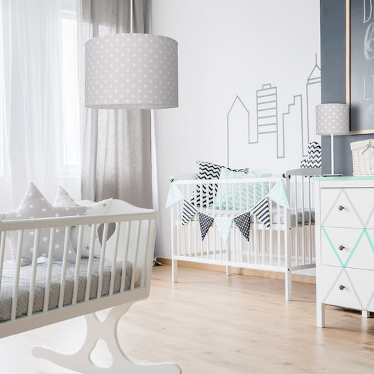Veis Hesperis Stars Einfaches Licht Kinderdeckenleuchte Deckenleuchte 60W mit Fassung E27 Gray