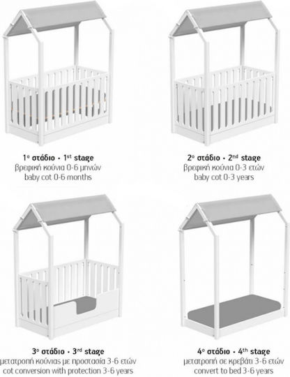 Casababy Polymorphische Montessori Babybett La Maison Weiß