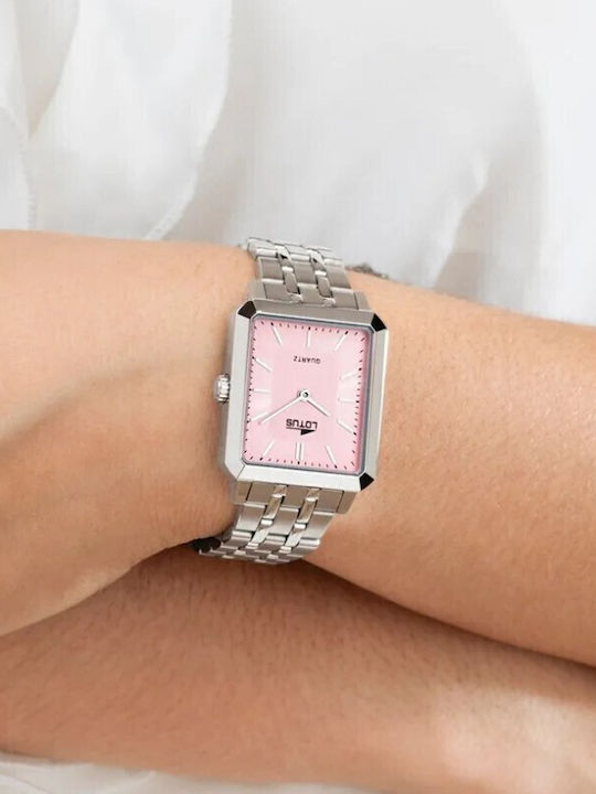 Lotus Watches Дамски Кварцов Часовник със Сребриста Метална Верижка