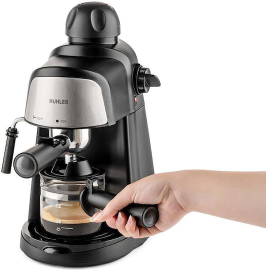 Muhler Mașină de Espresso 800W Presiune 3.5bar Neagră MCM-33