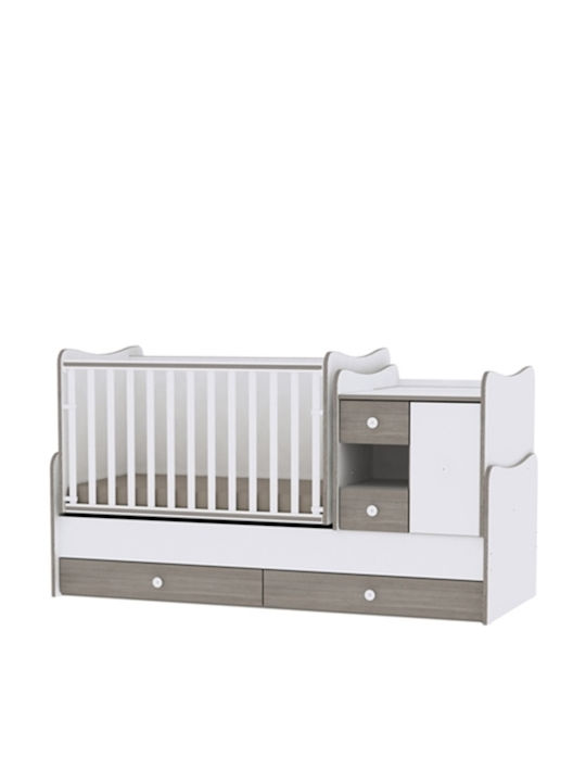 Lorelli Convertible Baby Crib Minimax White with Mattress 60x120cm