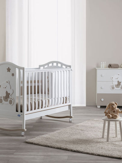 Pali Κούνια Orsone Λευκή με Συρτάρι & Ρόδες