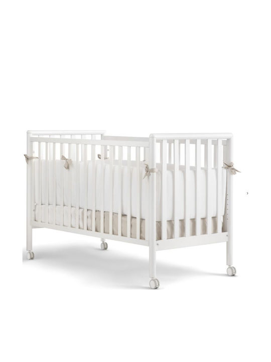 Pali Βρεφική Κούνια Λευκή για Στρώμα 60x120cm