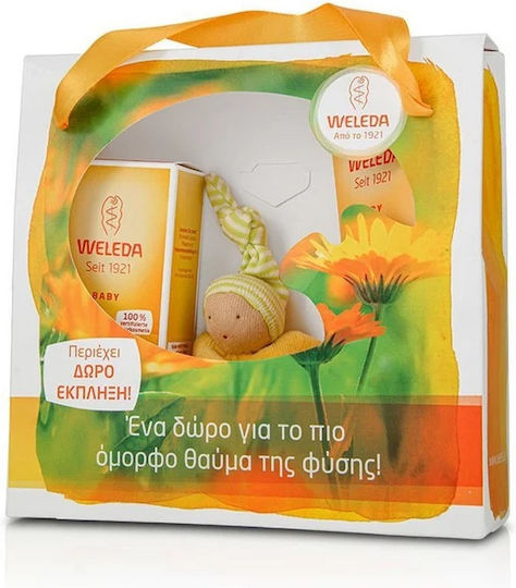 Weleda Calendula Shampoo & Body Wash 200ml & Diaper Change Cream 75ml