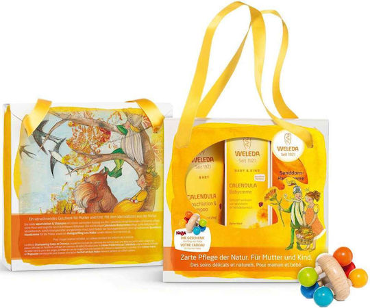 Weleda Calendula Shampoo & Body Wash 200ml & Diaper Change Cream 75ml