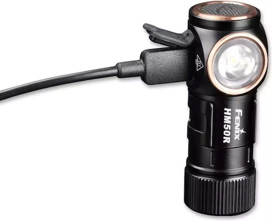 Fenix Rechargeable Headlamp LED IP68 with Maximum Brightness 700lm Hm50r Black
