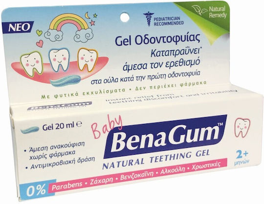 Wellcon Benagum Natural Teething Gel Gum Relief Product 20ml 2m+ 1pcs
