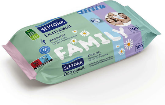 Septona Calm n' Care Sensitive Hypoallergenic Baby Wipes Alcohol-Free & Parabens Free 9x60pcs