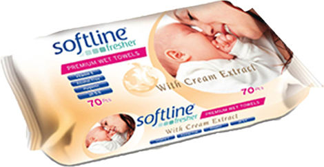 Softline Fresher Premium Babytücher ohne Alkohol & Parabene 72Stk