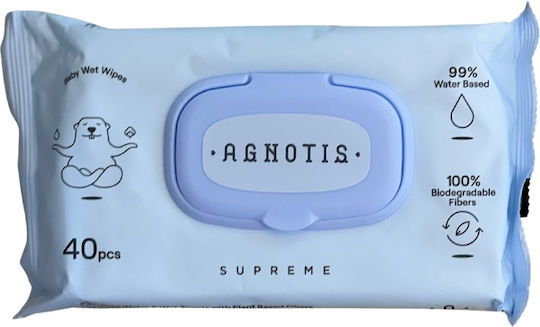 Agnotis Supreme Baby Wipes with 99% Water, without Alcohol & Parabens 40pcs