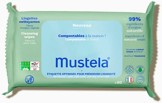 Mustela Μωρομάντηλα 60τμχ