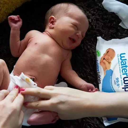WaterWipes Hypoallergenic Baby Wipes 99.9% Water Alcohol-Free & Parabens Free 60pcs