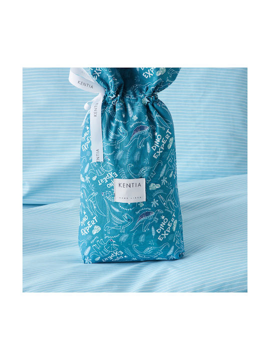 Kentia Retile Set Kids Duvet Cover Single with Pillowcase Cotton Blue 165x245cm