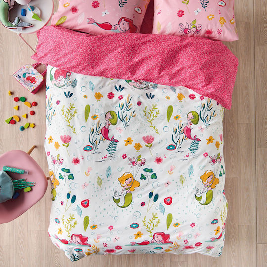 Kentia Pady Set Kids Duvet Cover Single with Pillowcase Cotton Multicolored 165x245cm