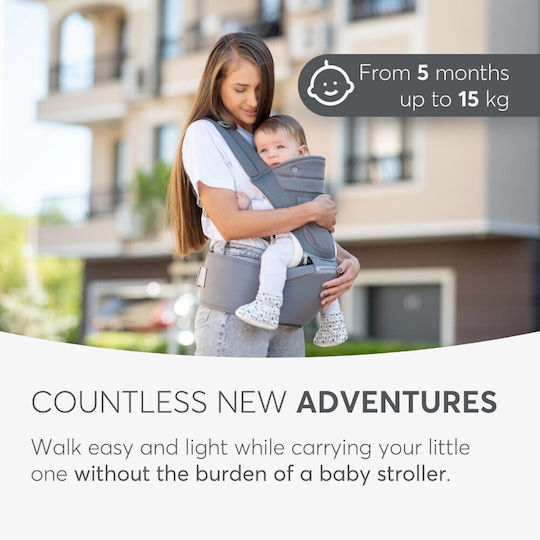 Kikka Boo Classic Carrier Chloe Mesh Black with Maximum Weight 15kg